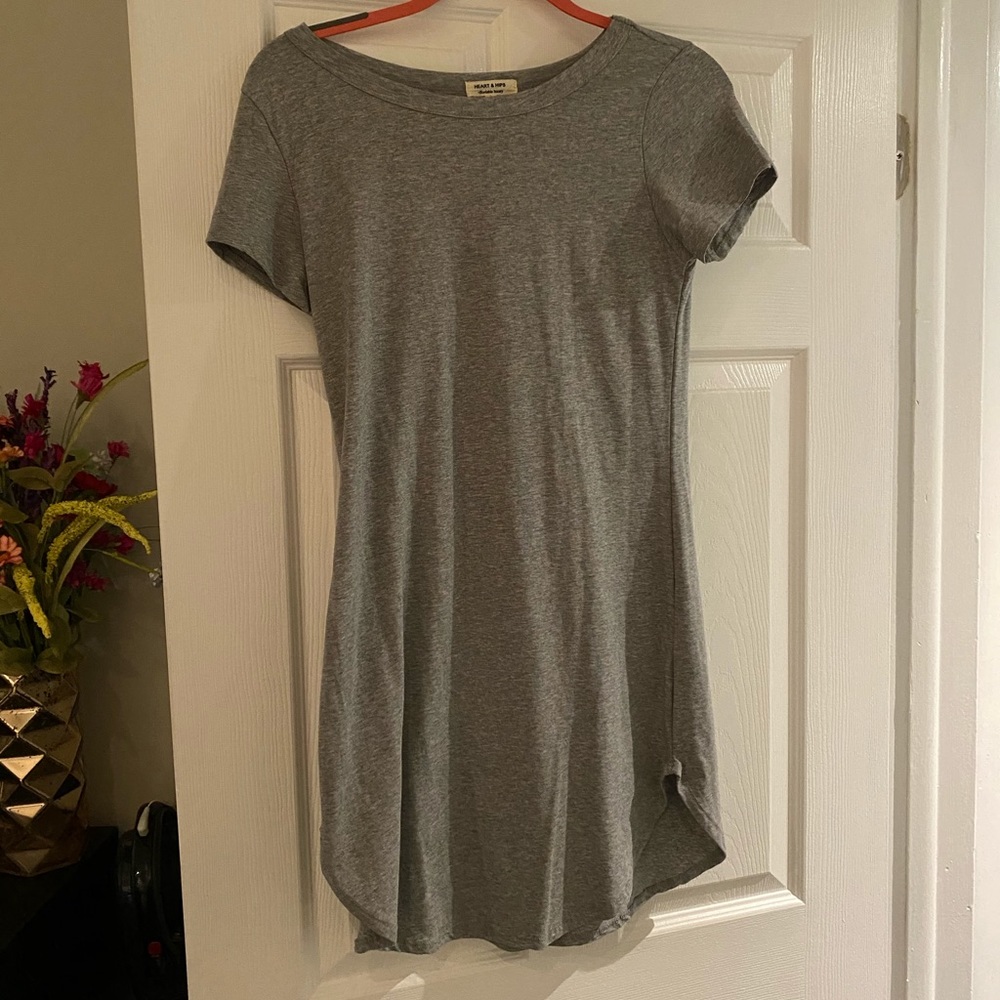 Grey T shirt dress